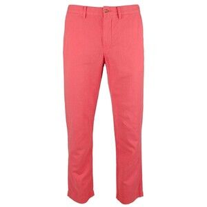 Polo Ralph Lauren Men's Straight Fit Linen Cotton Pants Rd 38x32 Red